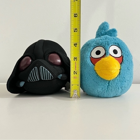 Angry Birds Star Wars Vader 4” & Angry Birds Blue Jay Bird  5” Stuffed Plushies - Picture 2 of 13